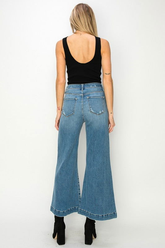 Artemis Vintage High Rise Crop Palazzo Jeans us.meeeshop - 