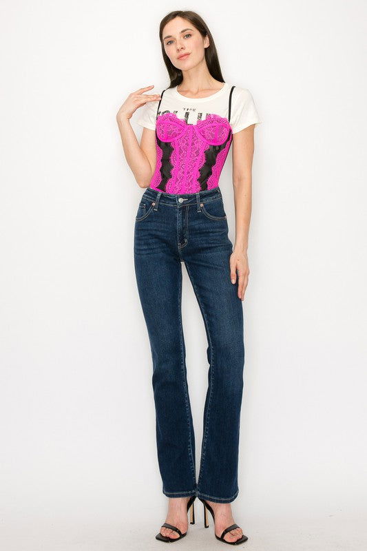 Artemis Vintage High Rise Skinny Bootcut Jeans us.meeeshop - Pants