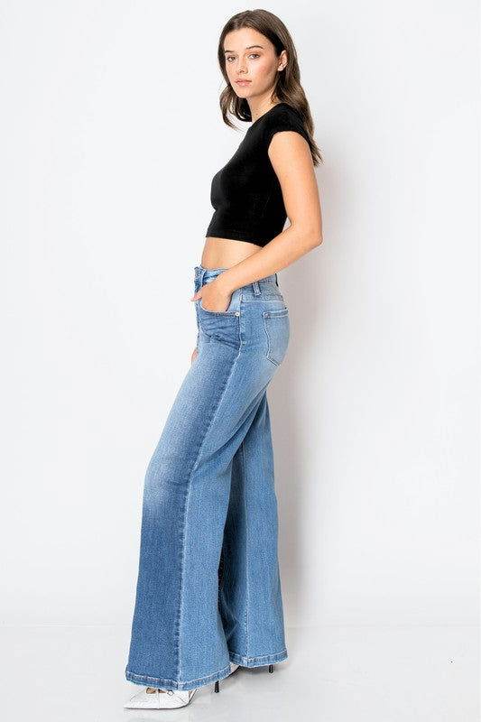 Artemis Vintage Tummy Control 90'S Vintage High Rise Wide Jeans us.meeeshop - 