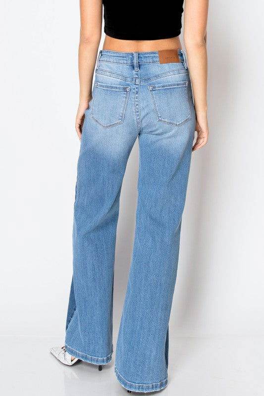 Artemis Vintage Tummy Control 90'S Vintage High Rise Wide Jeans us.meeeshop - 