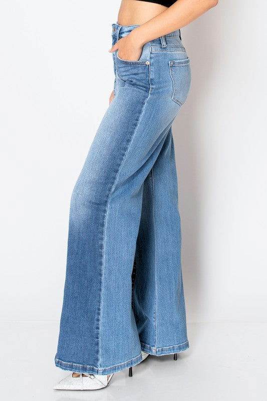 Artemis Vintage Tummy Control 90'S Vintage High Rise Wide Jeans us.meeeshop - 