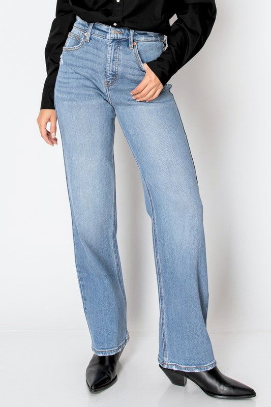 Artemis Vintage Tummy Control High Rise Full Length Straight Jeans us.meeeshop - 