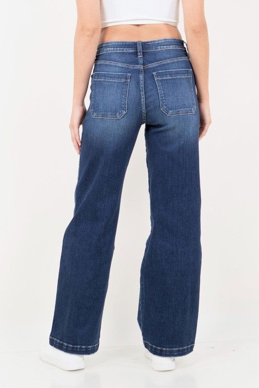 Artemis Vintage Tummy Control High Rise Relaxed Wide Leg Jeans us.meeeshop - 