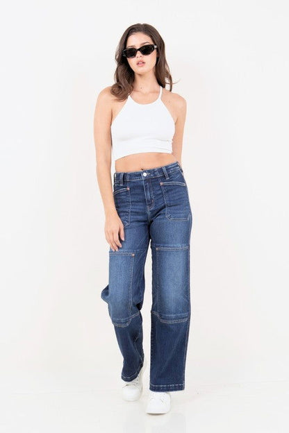 Artemis Vintage Tummy Control High Rise Relaxed Wide Leg Jeans us.meeeshop - 