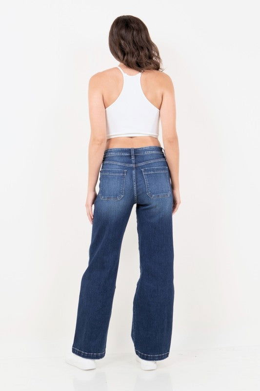 Artemis Vintage Tummy Control High Rise Relaxed Wide Leg Jeans us.meeeshop - 