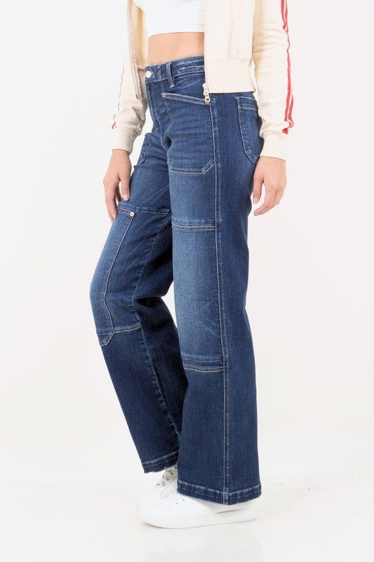 Artemis Vintage Tummy Control High Rise Relaxed Wide Leg Jeans us.meeeshop - 