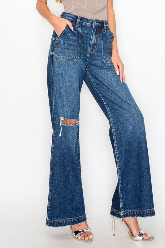 Artemis Vintage Ultra High Rise Relaxed Flare Jeans us.meeeshop - 