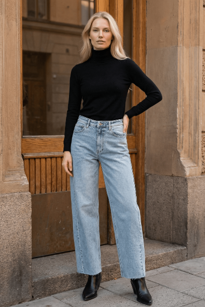 harlow high waisted Harlow High Waisted Barrel Jeans Blue by Artemis view 10 (bottom) - shop at us.meeeshop