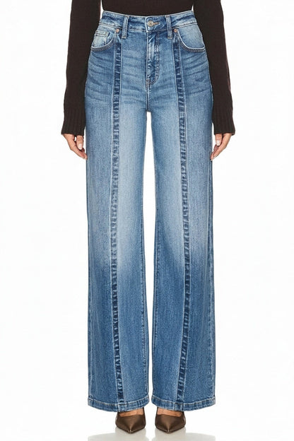 Claudia Tummy Control 90's Vintage High Rise Stretch Wide Jeans