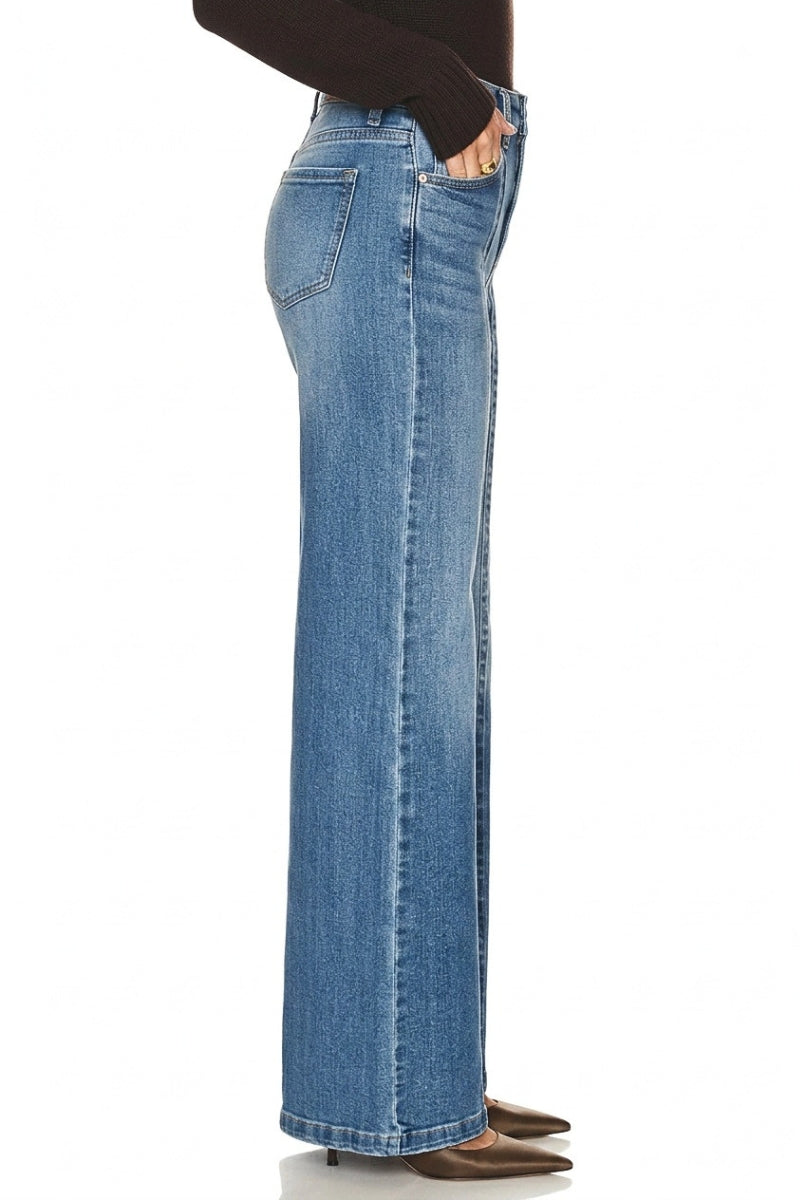 Claudia Tummy Control 90's Vintage High Rise Stretch Wide Jeans