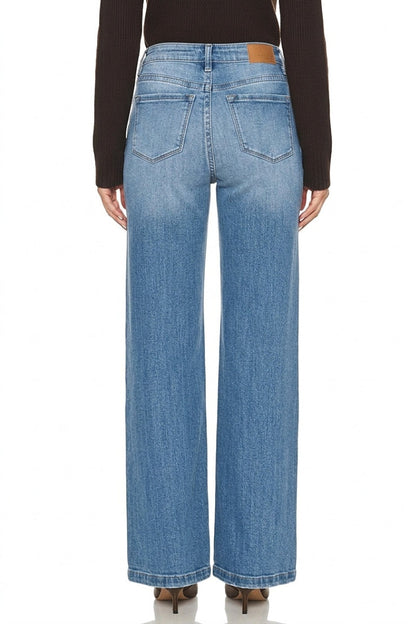 Claudia Tummy Control 90's Vintage High Rise Stretch Wide Jeans