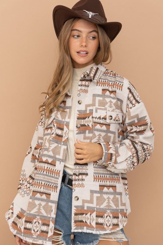 Aztec Western Shacket - us.meeeshop