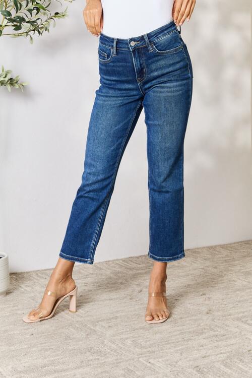 BAYEAS Cropped Straight Jeans | us.meeeshop