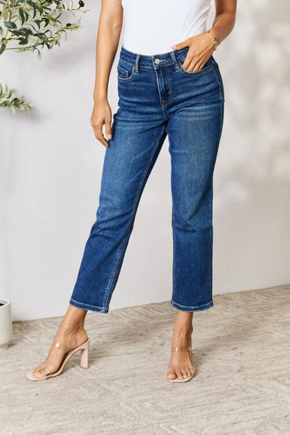 BAYEAS Cropped Straight Jeans | us.meeeshop
