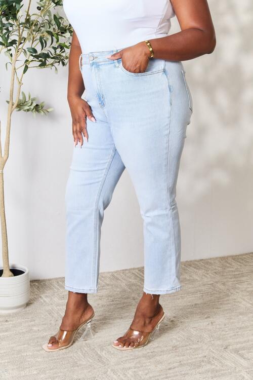 BAYEAS Full Size High Waist Straight Jeans | us.meeeshop