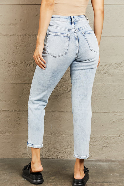 BAYEAS High Waisted Accent Skinny Jeans | us.meeeshop