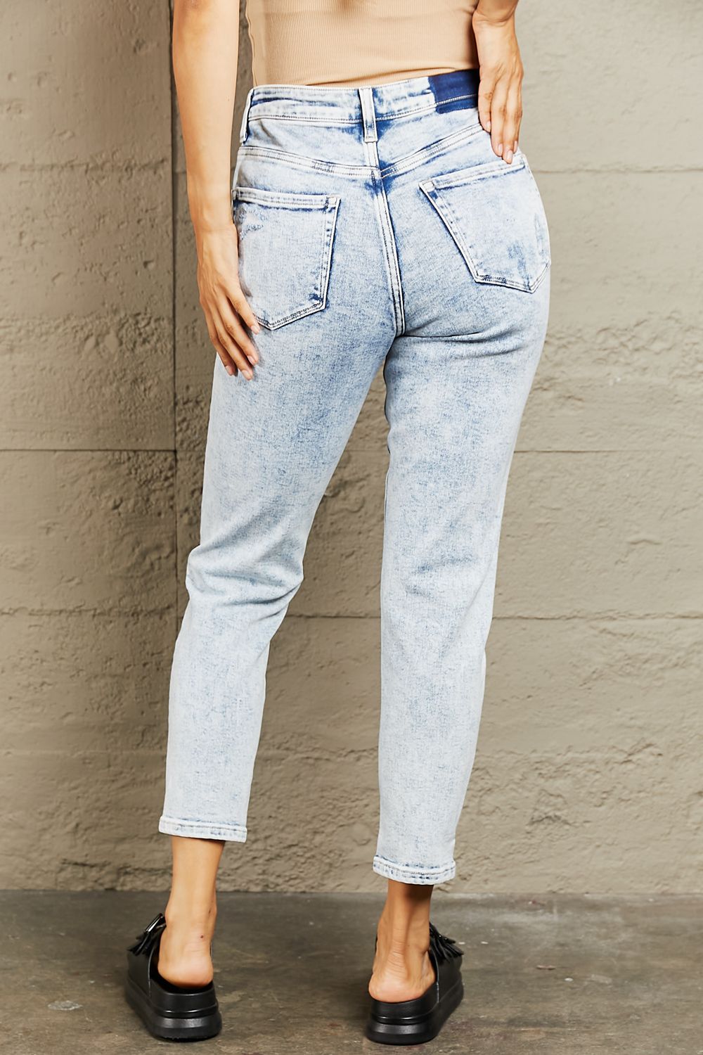 BAYEAS High Waisted Acid Wash Skinny Jeans | us.meeeshop