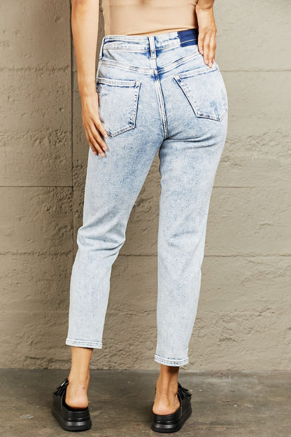 BAYEAS High Waisted Acid Wash Skinny Jeans | us.meeeshop