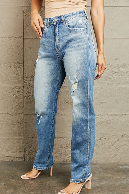 BAYEAS High Waisted Straight Jeans | us.meeeshop