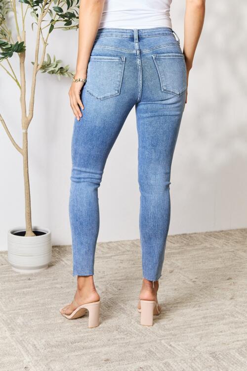 BAYEAS Raw Hem Skinny Jeans | us.meeeshop