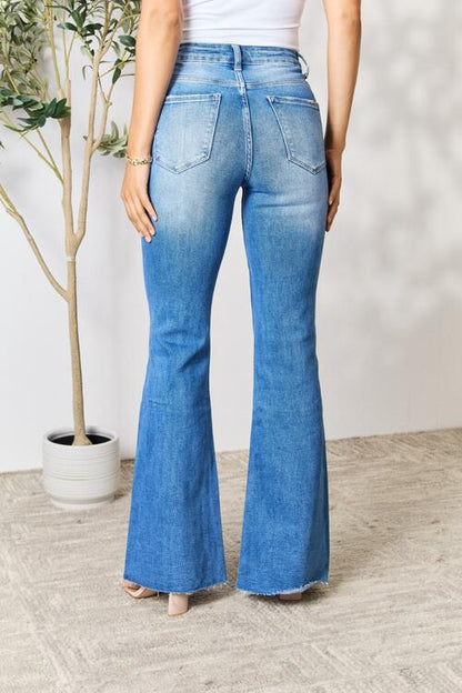BAYEAS Slit Flare Jeans | us.meeeshop