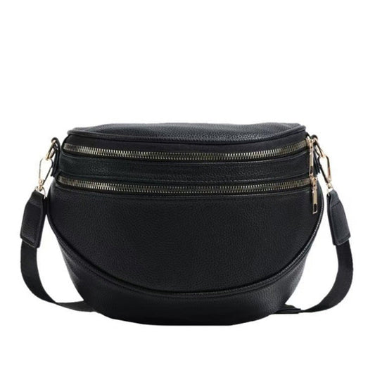 sabrina double zip Sabrina Double Zip Leather Crescent Sling view 15 (bag) - shop at us.meeeshop