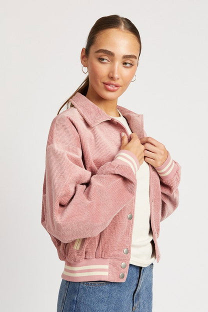 BOMBER JACKET WITH COLLAR us.meeeshop - 