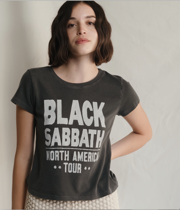 black sabbath tour Black Sabbath Tour Baby Tee XS (top) - shop at us.meeeshop