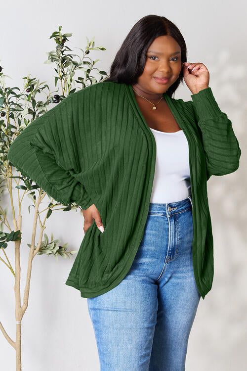 Basic Bae Full Size Ribbed Cocoon Cardigan us.meeeshop - 