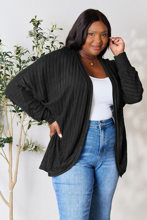 Basic Bae Full Size Ribbed Cocoon Cardigan us.meeeshop - 