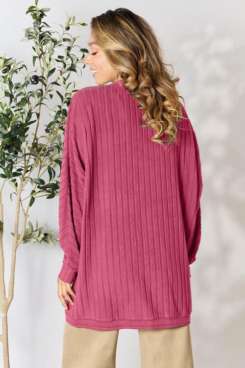 Basic Bae Full Size Ribbed Cocoon Cardigan us.meeeshop - 