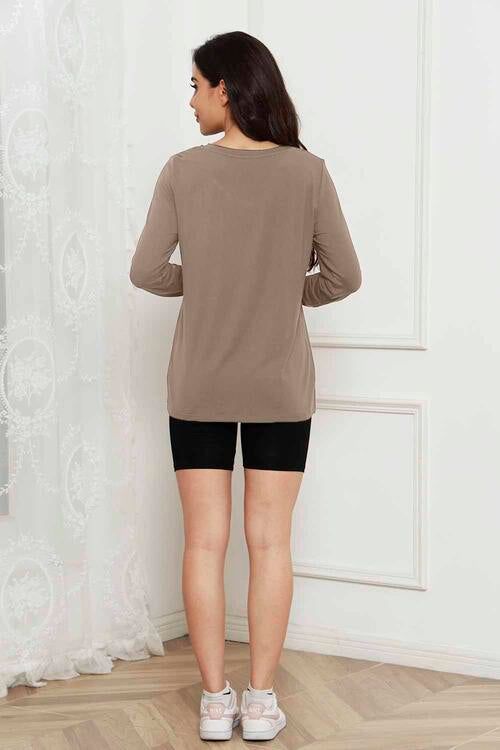 Basic Bae Full Size Round Neck Long Sleeve Top us.meeeshop - 