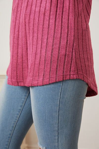 Basic Bae Ribbed Thumbhole Sleeve T-Shirt us.meeeshop - 