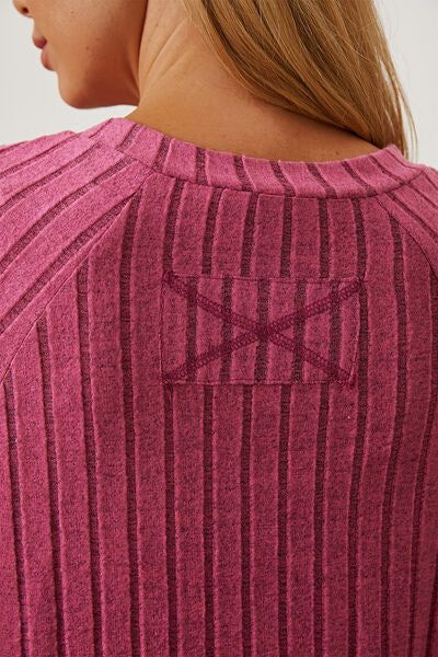 Basic Bae Ribbed Thumbhole Sleeve T-Shirt us.meeeshop - 