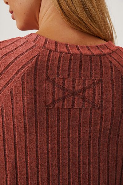 Basic Bae Ribbed Thumbhole Sleeve T-Shirt us.meeeshop - 