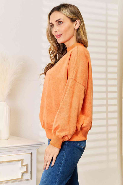 Basic Bae Round Neck Dropped Shoulder Sweatshirt us.meeeshop - 