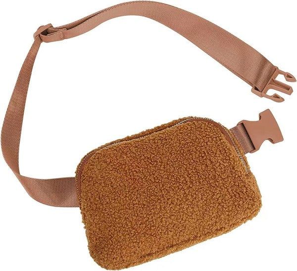 Lola Boucle Sherpa Sling/Belt Bag - us.meeeshop