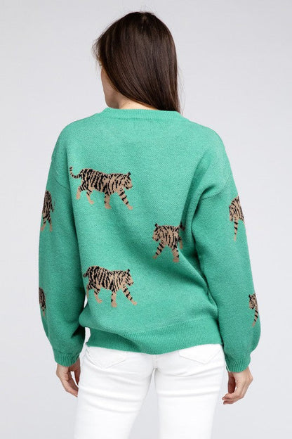 BiBi Tiger Pattern Sweater | us.meeeshop
