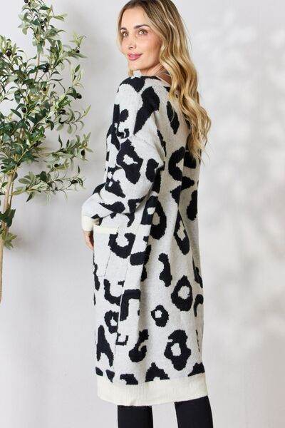 BiBi Leopard Open Front Cardigan - us.meeeshop