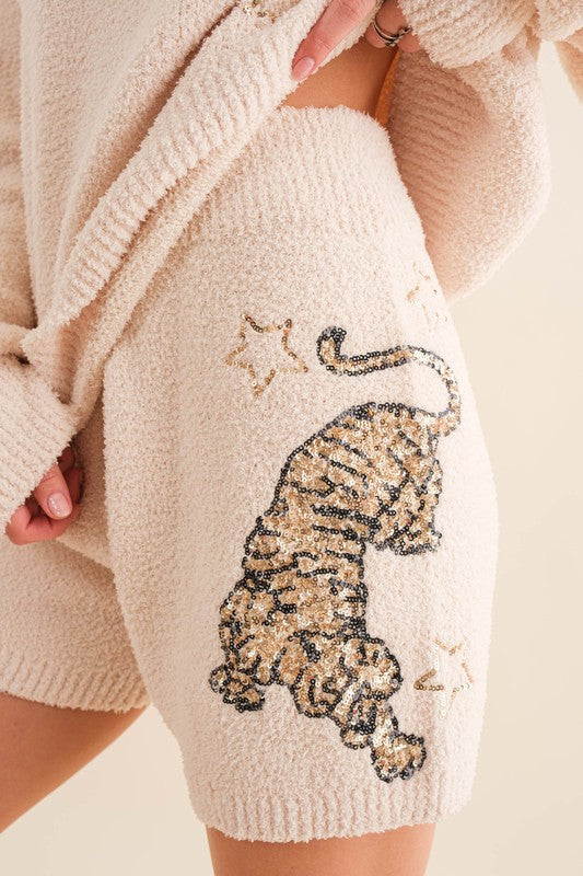 Blue B Cozy Soft Knitted Tiger Star Lounge Set | us.meeeshop