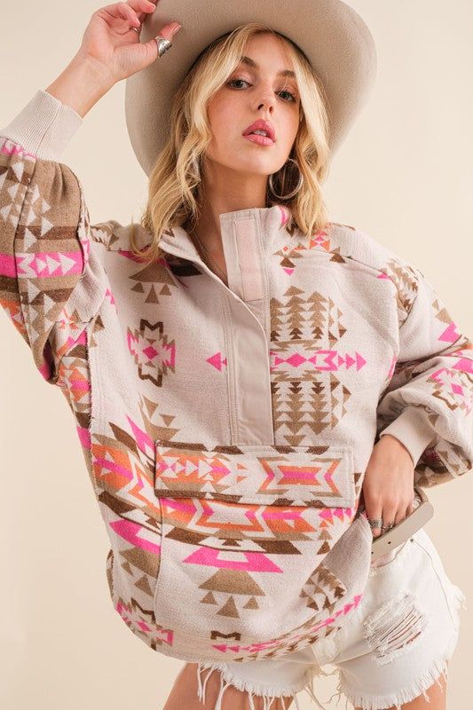 Blue B Exclusive Aztec Western Pullover us.meeeshop - 