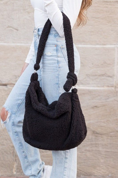 Boucle Sherpa Messenger Bag us.meeeshop - 