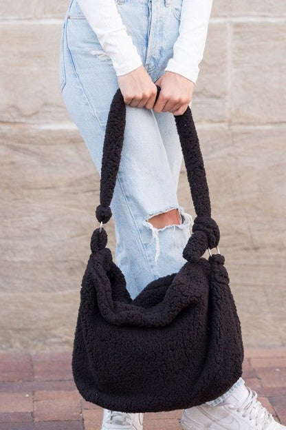 Boucle Sherpa Messenger Bag us.meeeshop - 