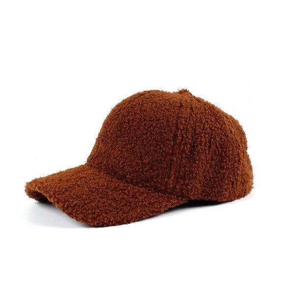 Boucle Sherpa Teddy Bear Knit Ball Cap us.meeeshop - 