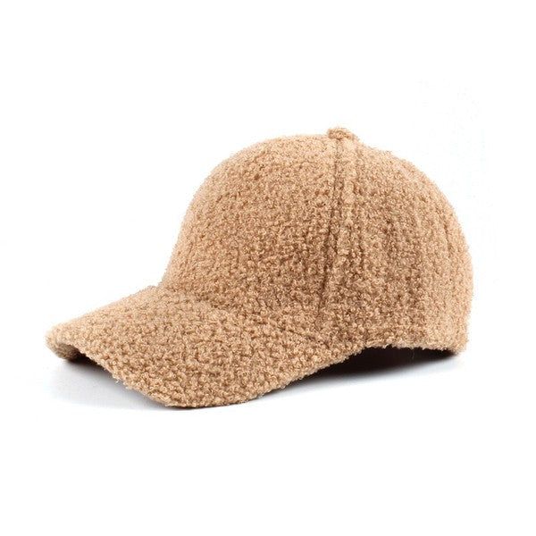 Boucle Sherpa Teddy Bear Knit Ball Cap us.meeeshop - 