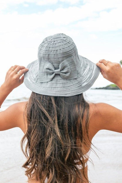 Bow Accent Bucket Sunhat us.meeeshop - 