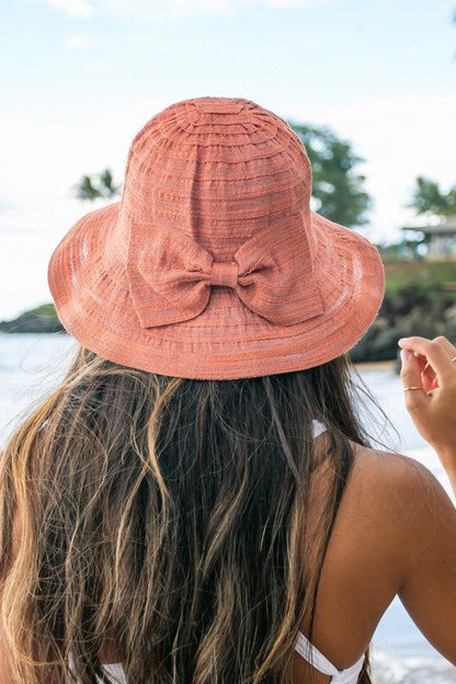 Women's Bow Accent Bucket Sunhat - us.meeeshop