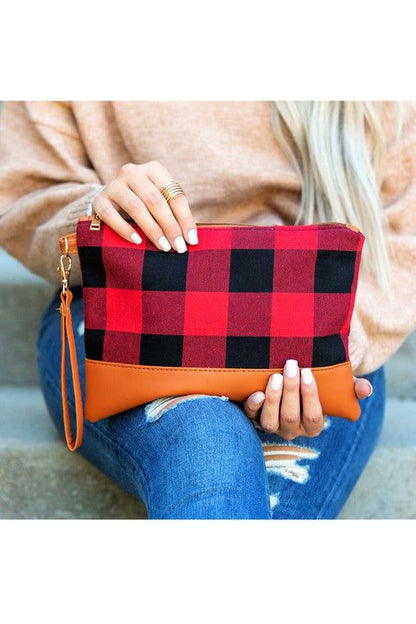 Buffalo Plaid Clutch us.meeeshop - 