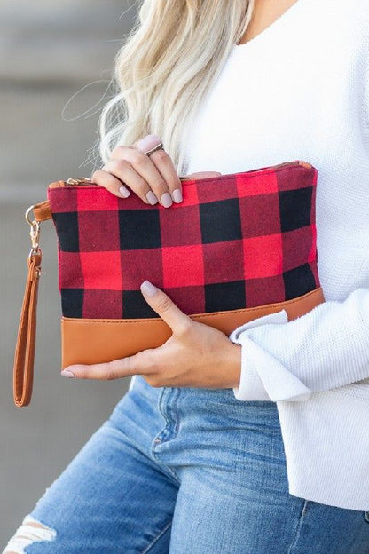 Buffalo Plaid Clutch us.meeeshop - 