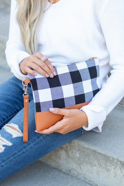 Buffalo Plaid Clutch us.meeeshop - 